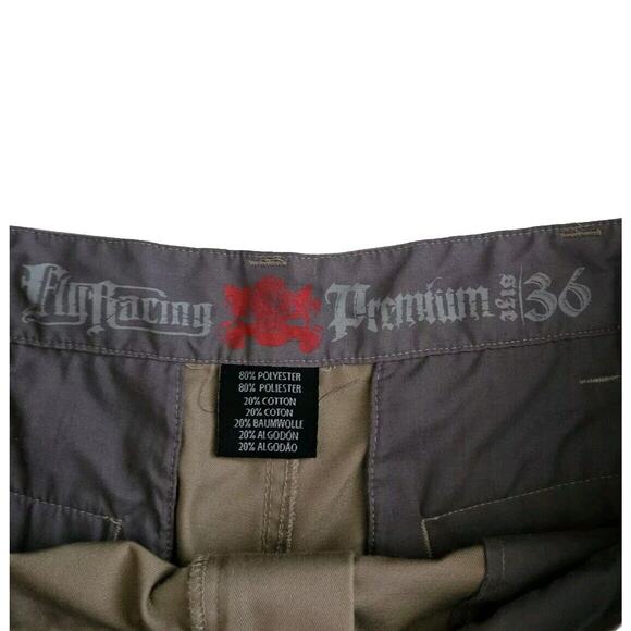 Fly Racing (Mens Size 36) Premium Chino Shorts Khaki Tan 11" Inseam Motocross - Picture 2 of 5